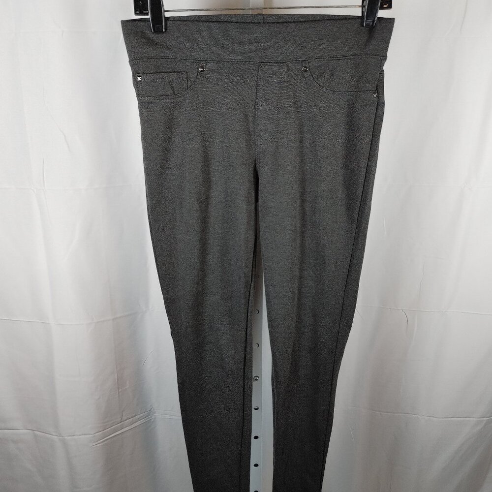 Seven7 Size S Women's Grey Ponte Pant Legging 4-Way Stretch Skinny Leg Pull On